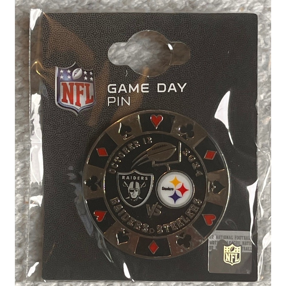 NFL Raiders vs Steelers Game Day Pin October 13 2024 New Sealed
